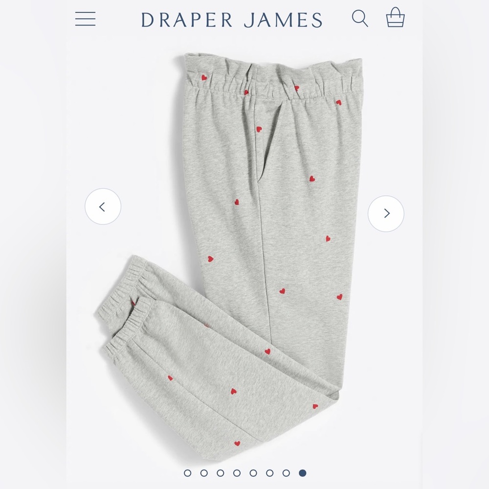 BNWT - Draper James Bobbie sweatpants in printed hearts, size XXL